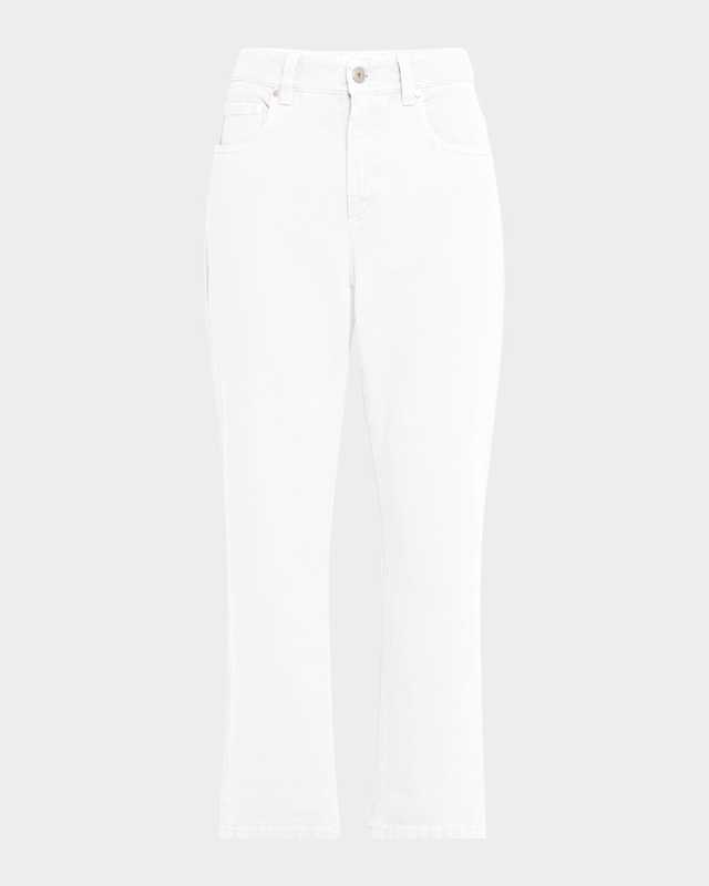 Retro Vintage Straight-Leg Ankle Denim Pants